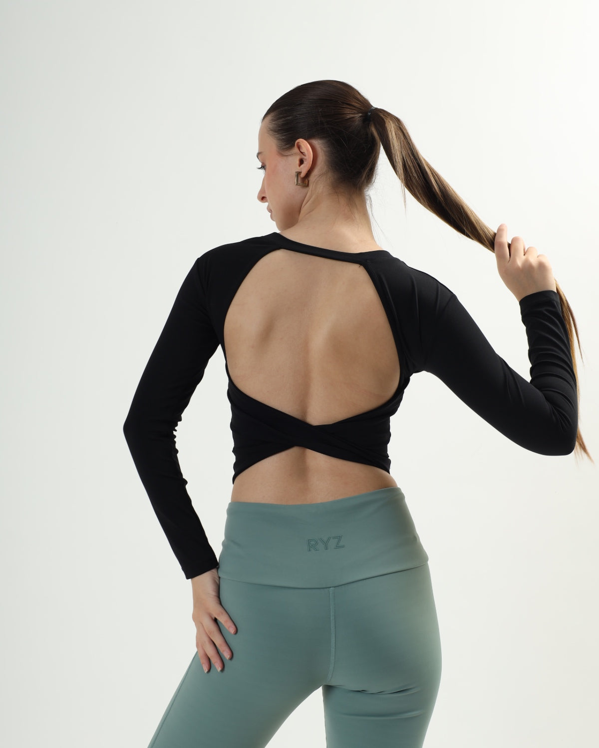 Original Swoosh Padded Knot Blot Flex Top (B) | Open Back | Softretch®