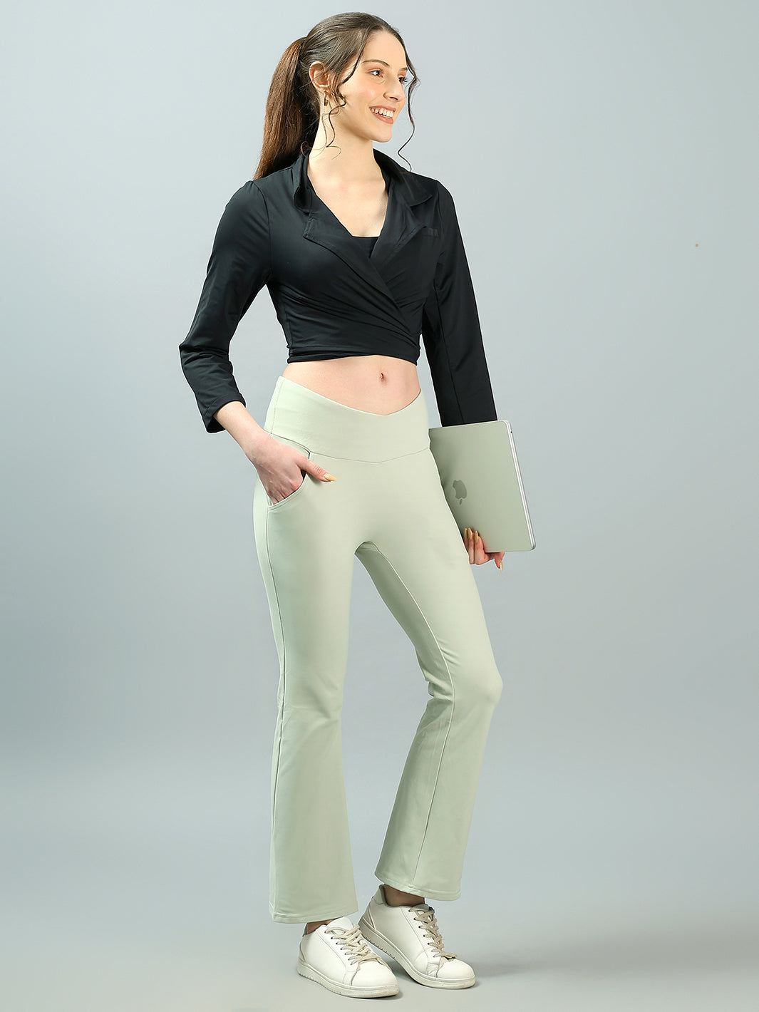 Swoosh Boot Cut Flair Pants (NV) | Original Softretch®