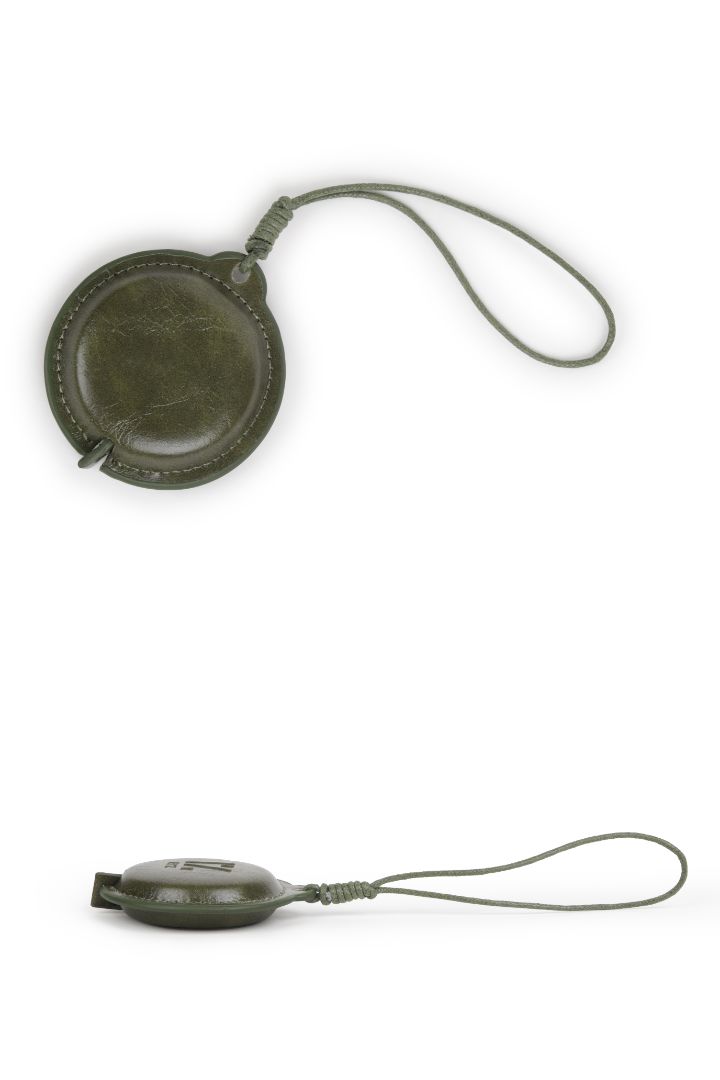 Premium Leather Coated Measuring Tape for Body Measurements – Auto Lock, Retractable, 150 cm / 60 (olive))