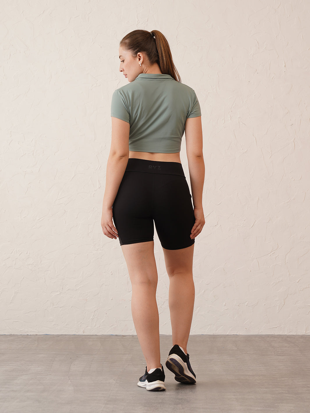 CORE Collar Crop Polo Top | Original Softretch®