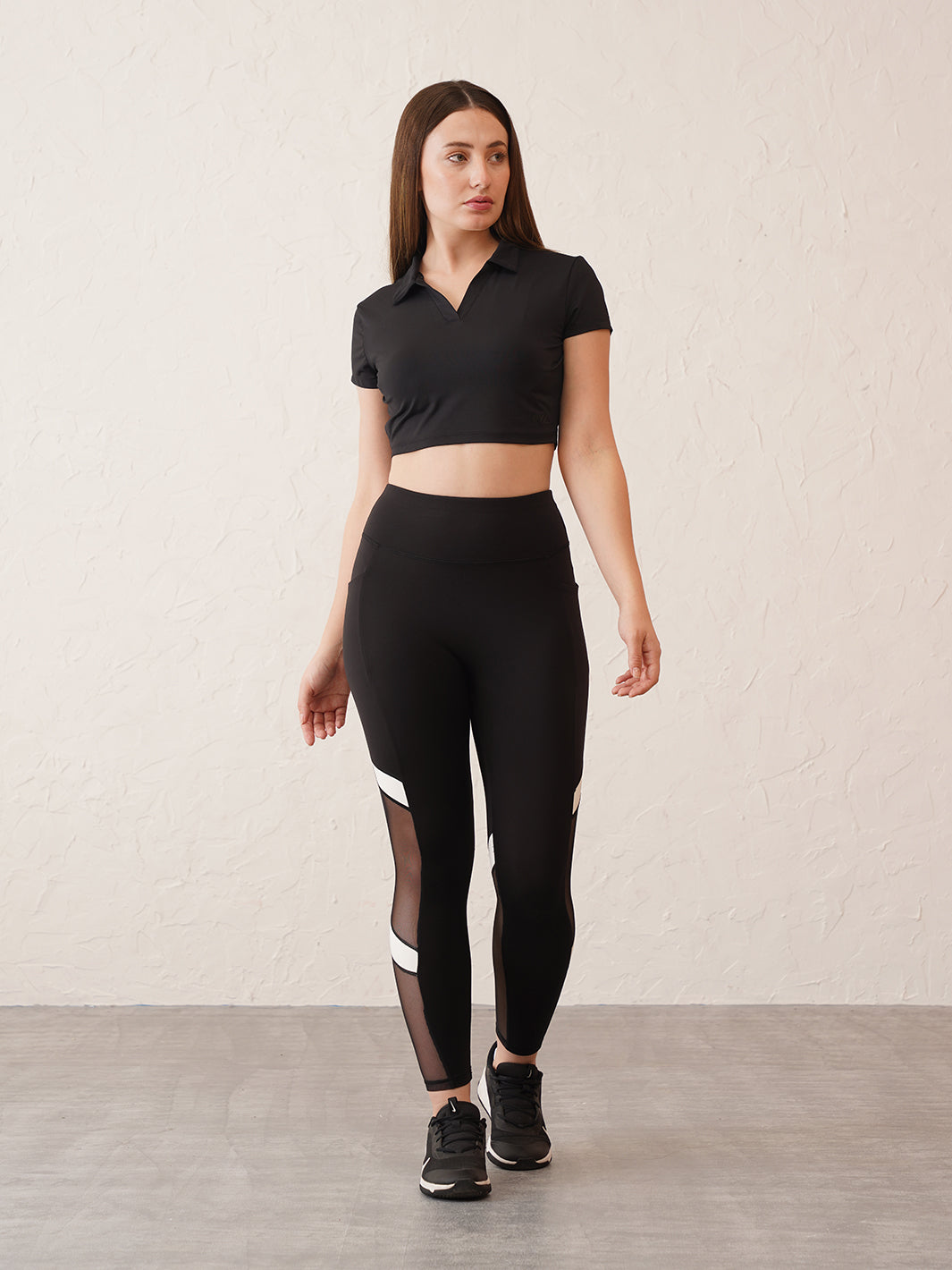 CORE Collar Crop Polo Top | Original Softretch®