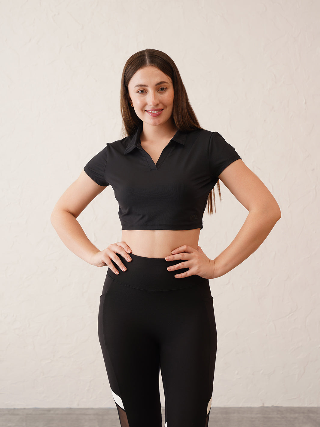 CORE Collar Crop Polo Top | Original Softretch®
