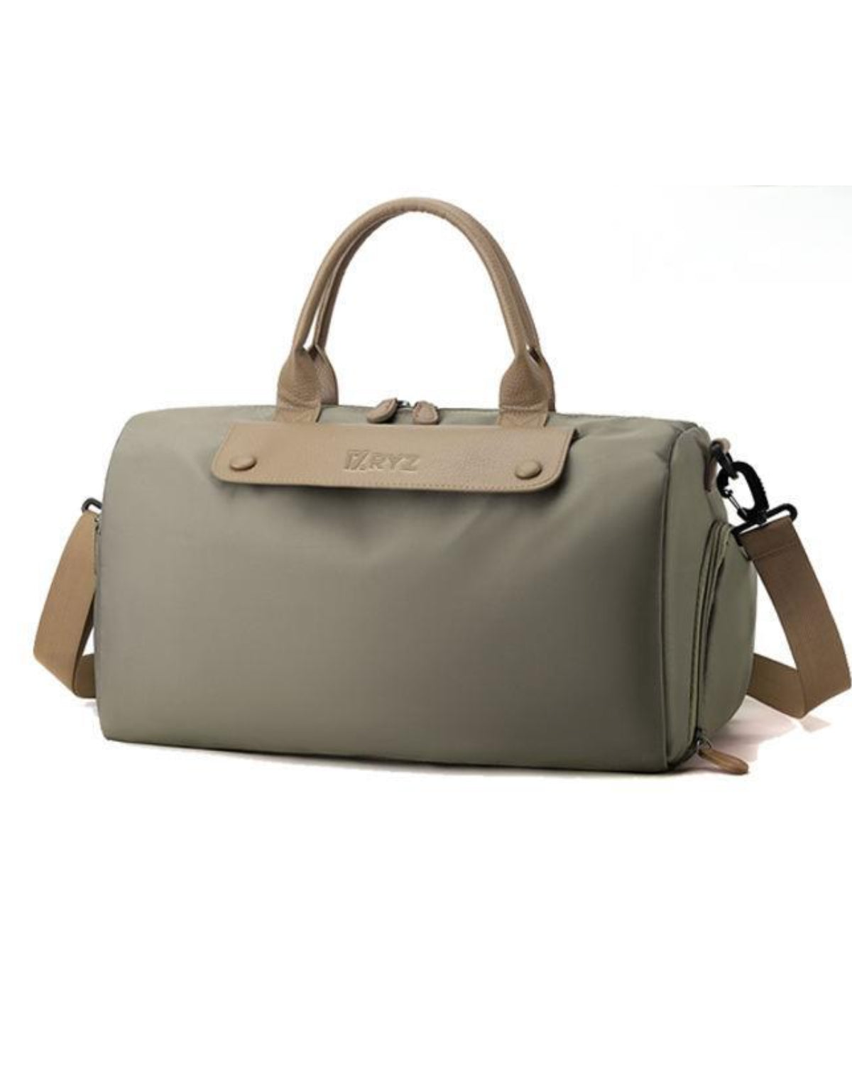 RYZ Active Bag - Carry All | Leather Series (BR) | Premium Gym Bag | Luxury Travel Duffle