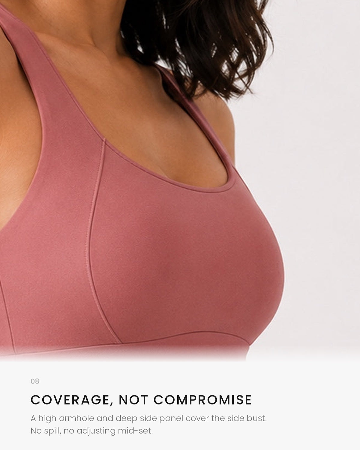 Sculpt Cross-Hem Support Bra Top (Blush Pink)
