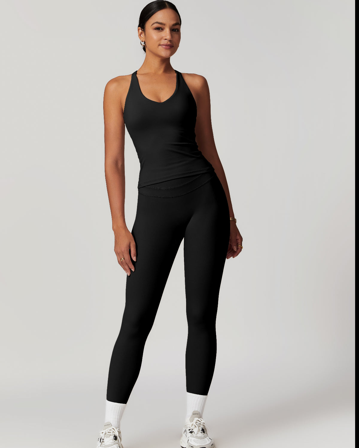 Core Sculpt Fit Leggings | No Front Seam | High Waist Sculpting | Softretch® (Black)