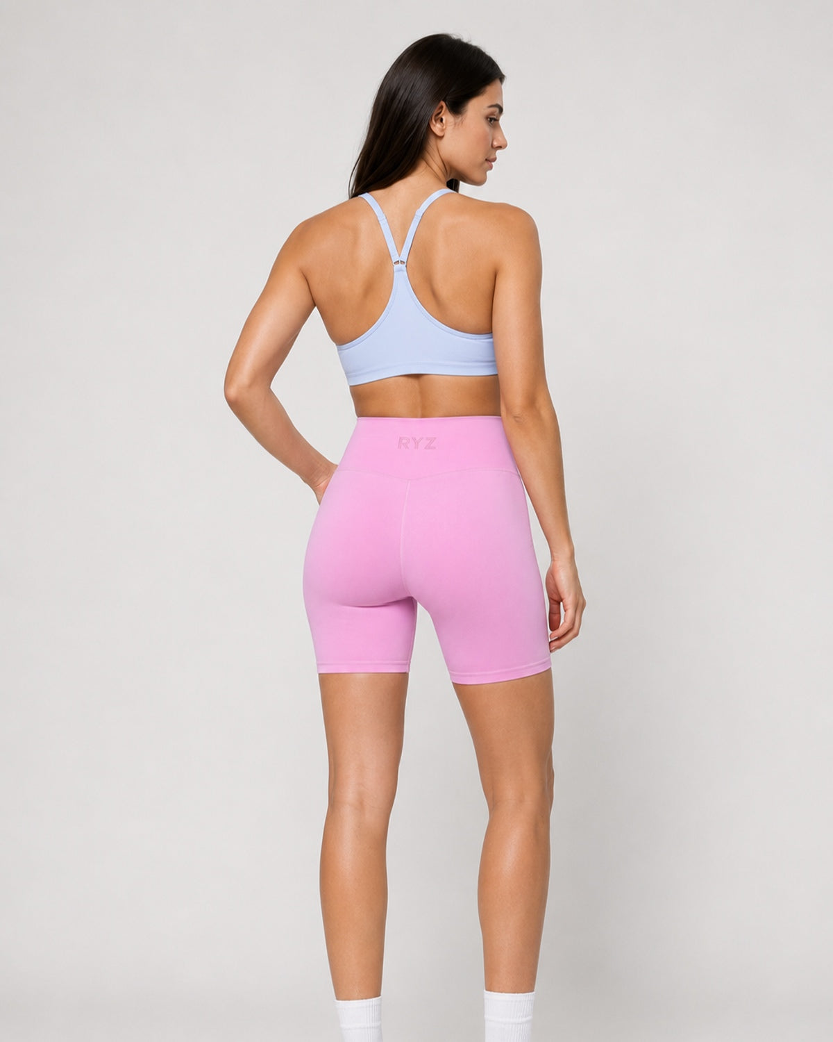 Core Sculpt Biker Shorts (Baby Pink)