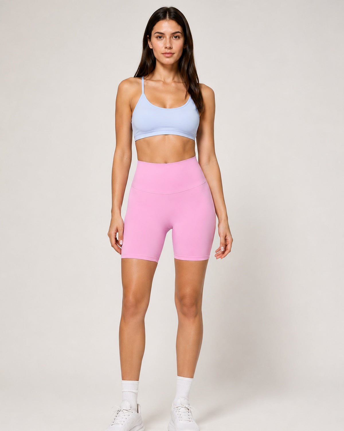 Core Sculpt Biker Shorts (Baby Pink)