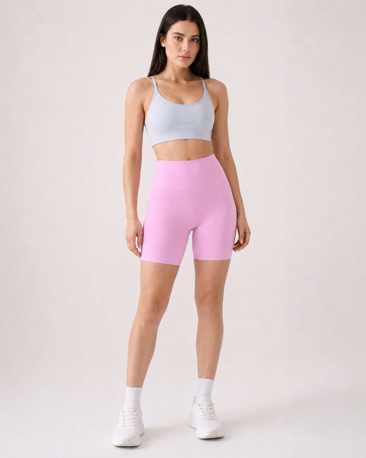 Core Sculpt Biker Shorts (Baby Pink)
