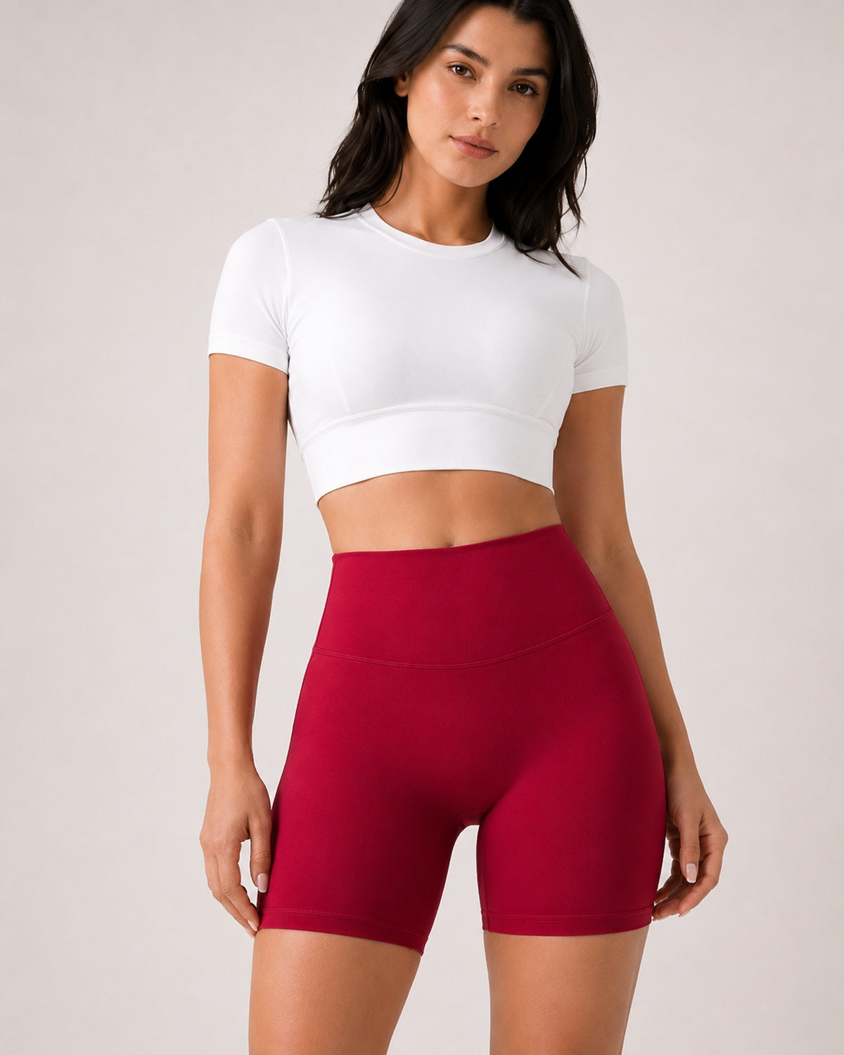 Core Sculpt Biker Shorts (Red)