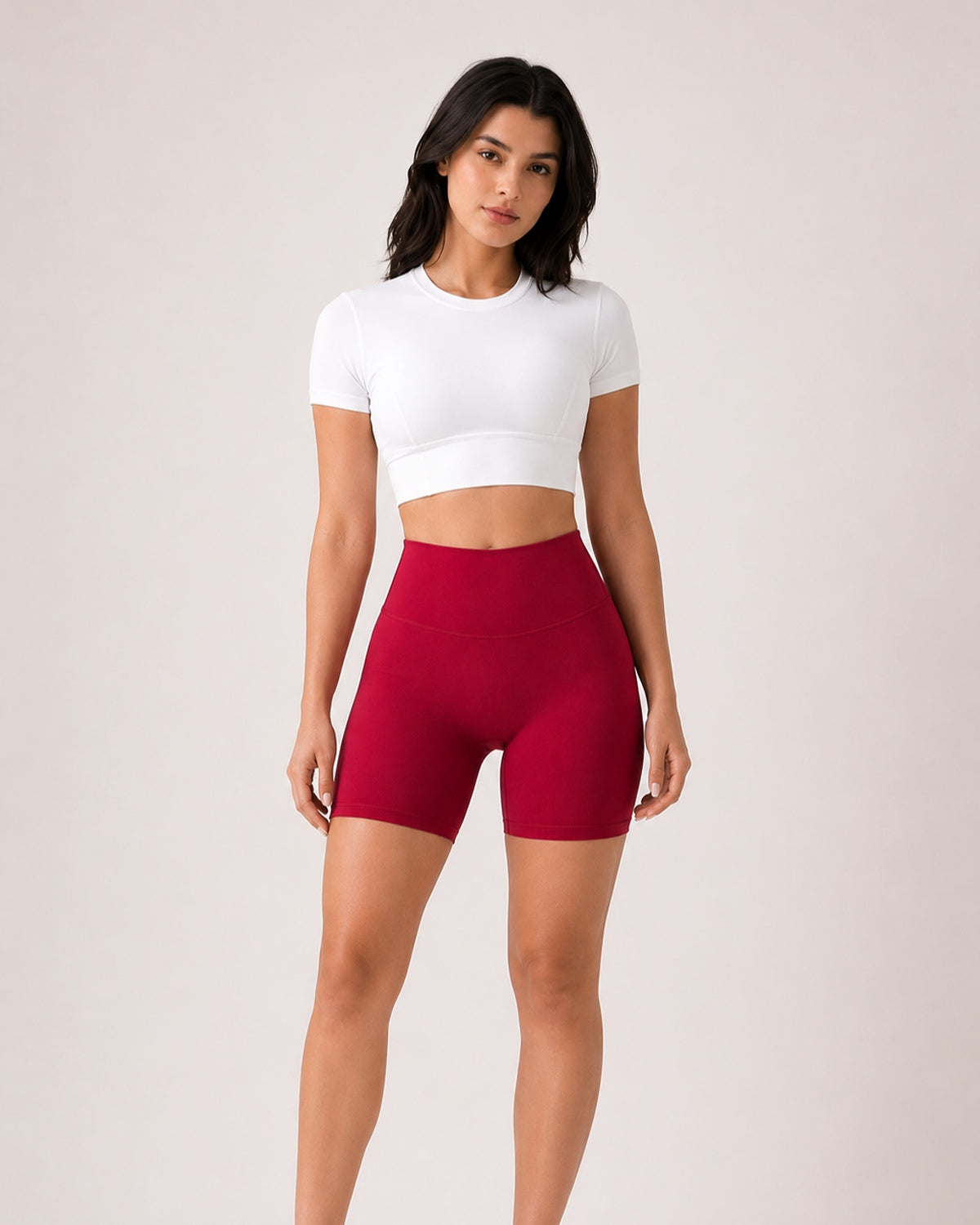 Core Sculpt Biker Shorts (Red)