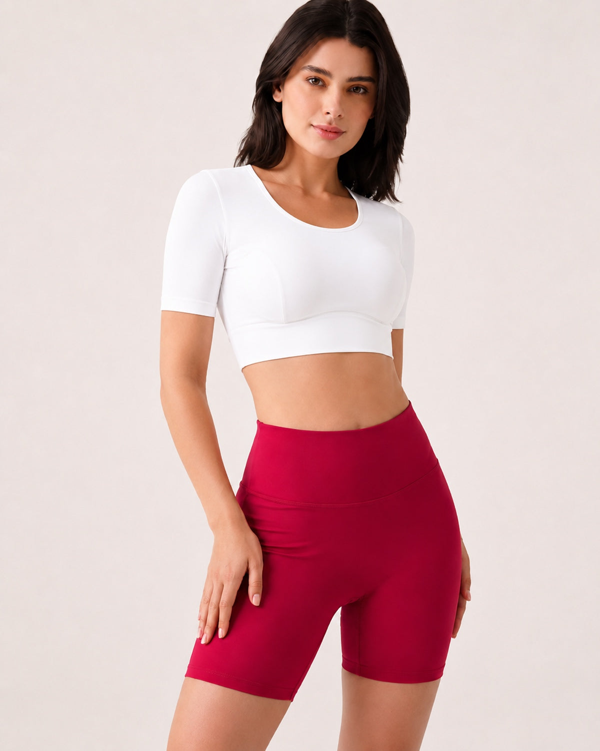 Core Sculpt Biker Shorts (Red)