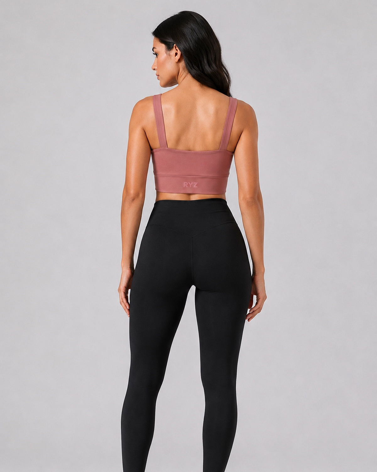 Sculpt Cross-Hem Support Bra Top (Blush Pink)