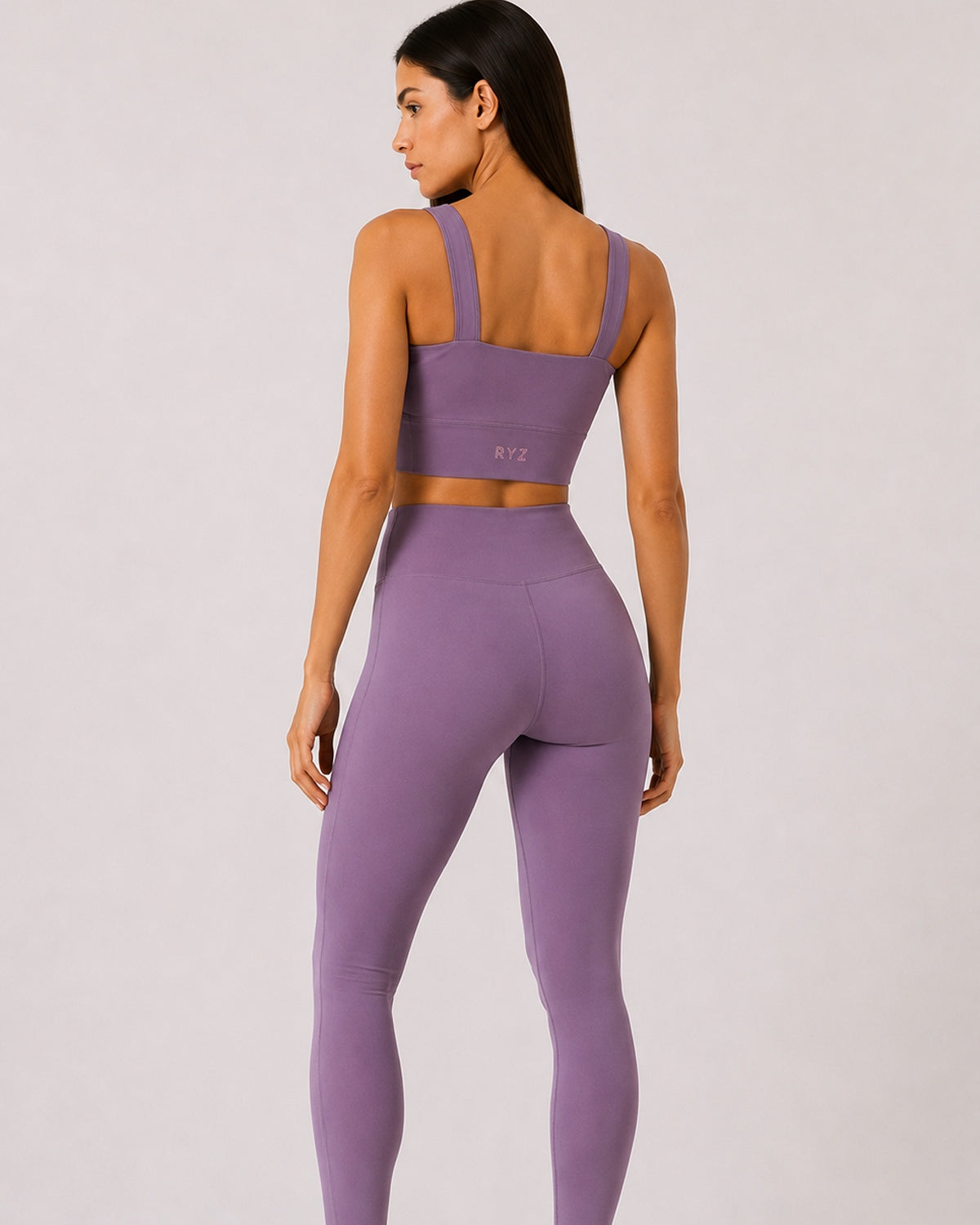 Sculpt Cross-Hem Support Bra Top (Lavender)