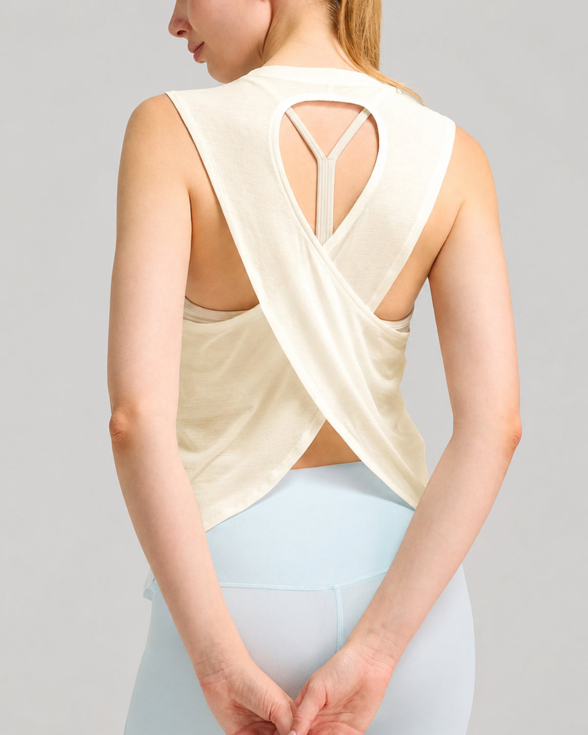 Swoosh Air Over Top | Open Back Breathable Workout Tank | Lightweight Activewear (Yellow)