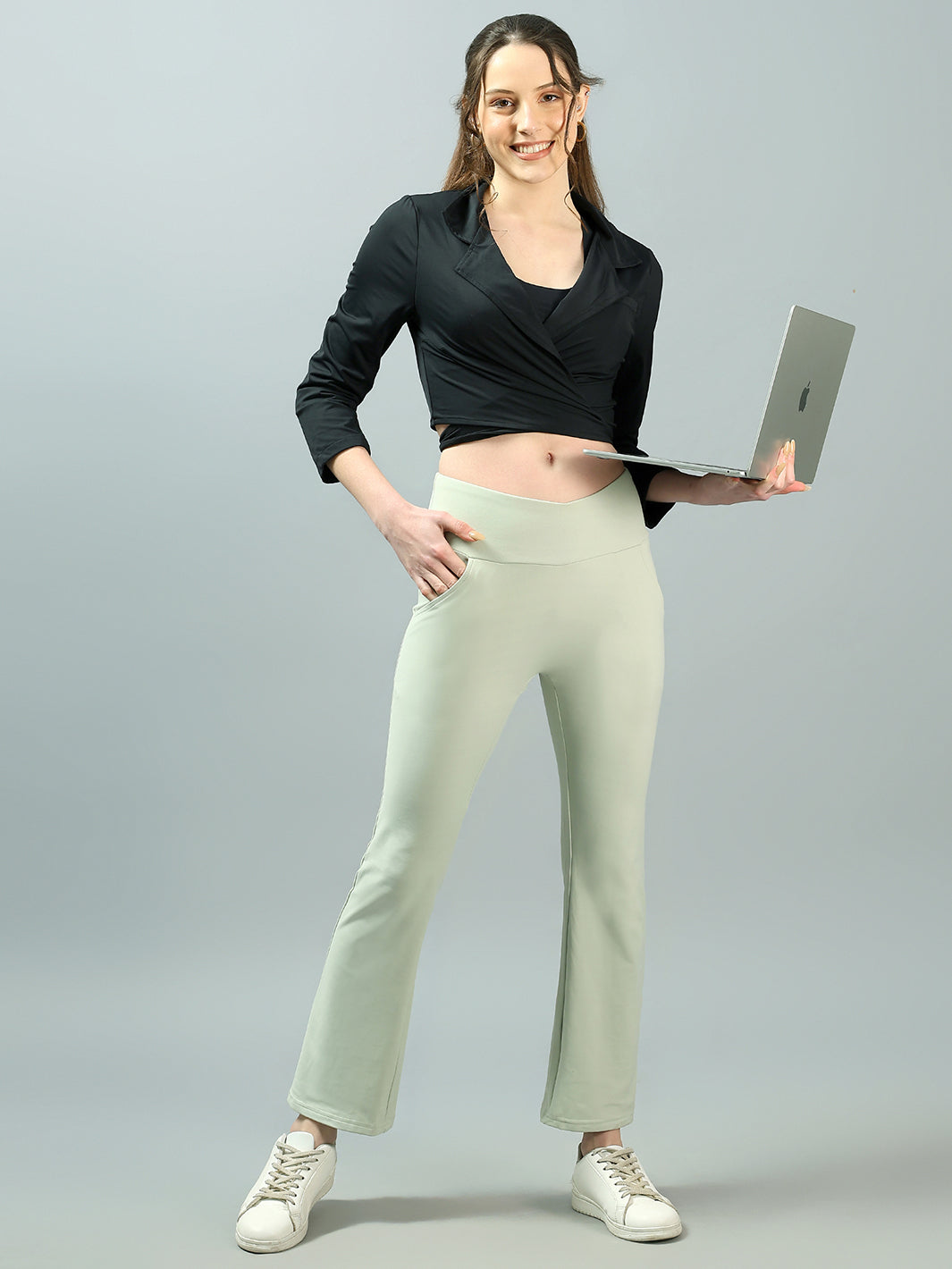 Swoosh Boot Cut Flair Pants (NV) | Original Softretch®