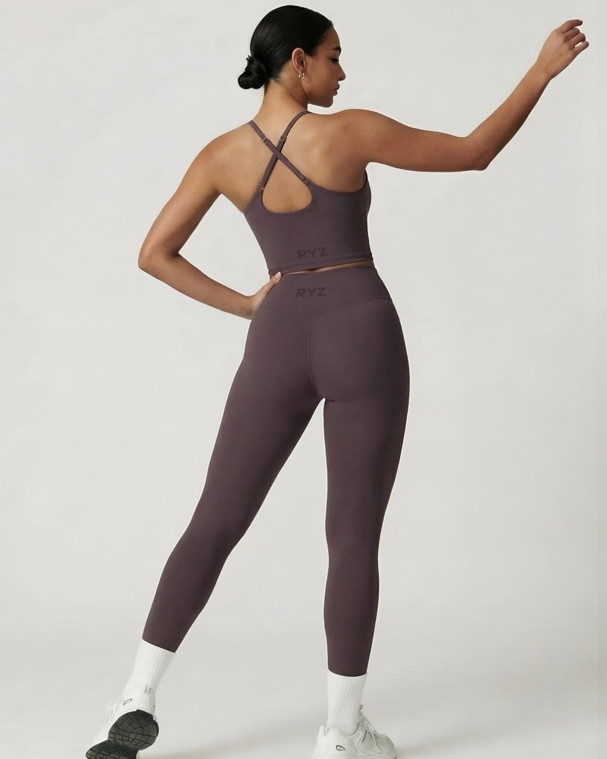 Core Sculpt Fit Tank | Adjustable Cross-Back | Removable Pads | Softretch® (purple)