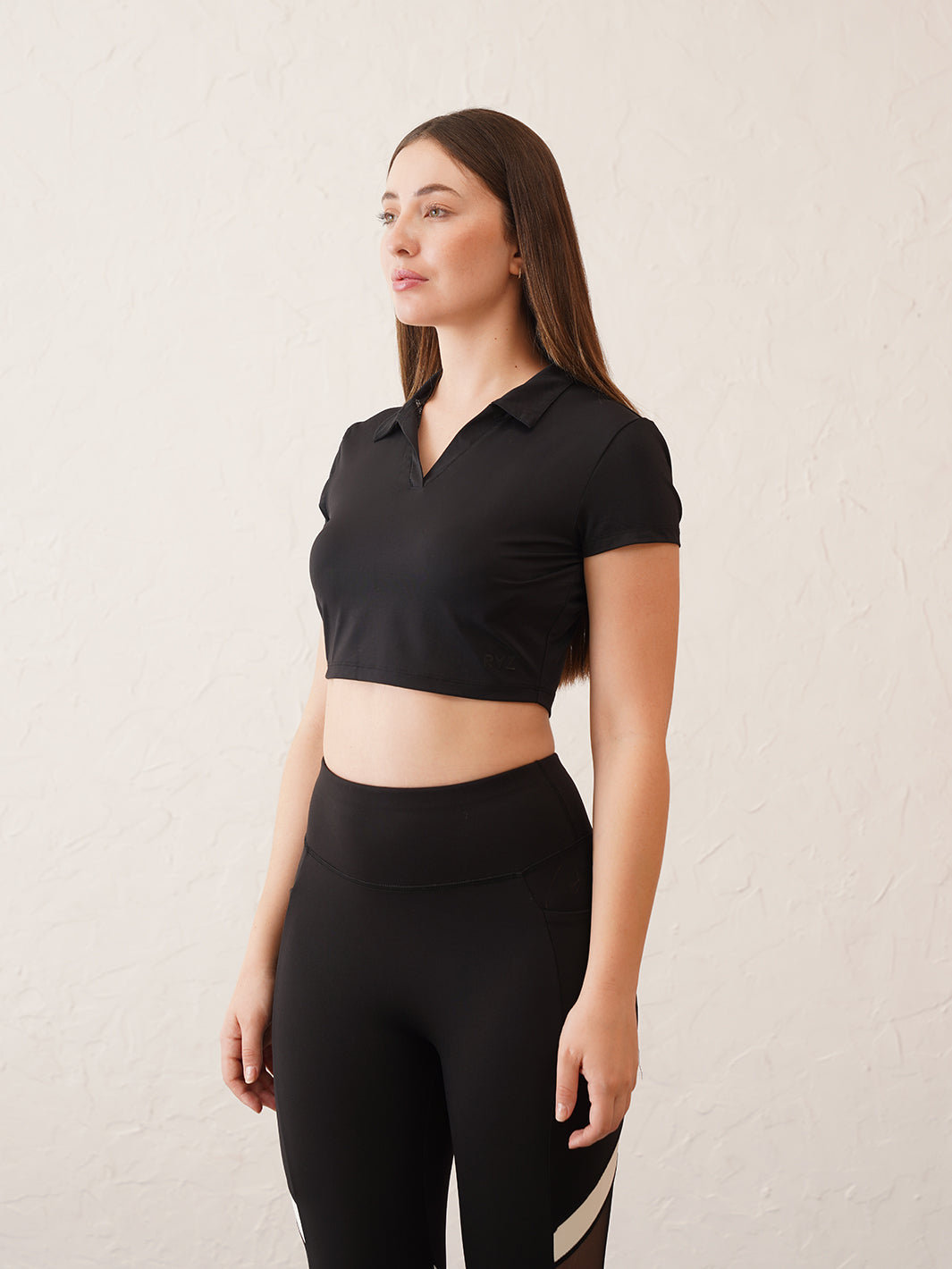 CORE Collar Crop  Polo Top | Original Softretch®