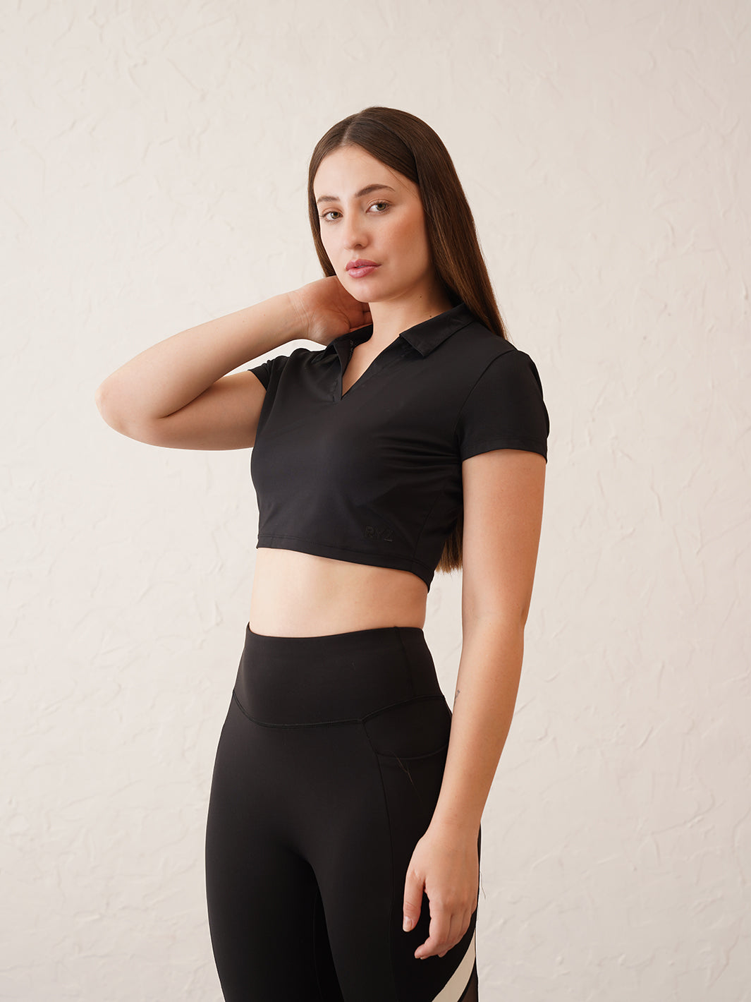 CORE Collar Crop  Polo Top | Original Softretch®