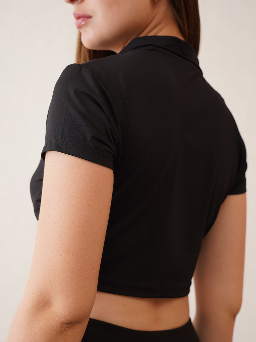 CORE Collar Crop  Polo Top | Original Softretch®