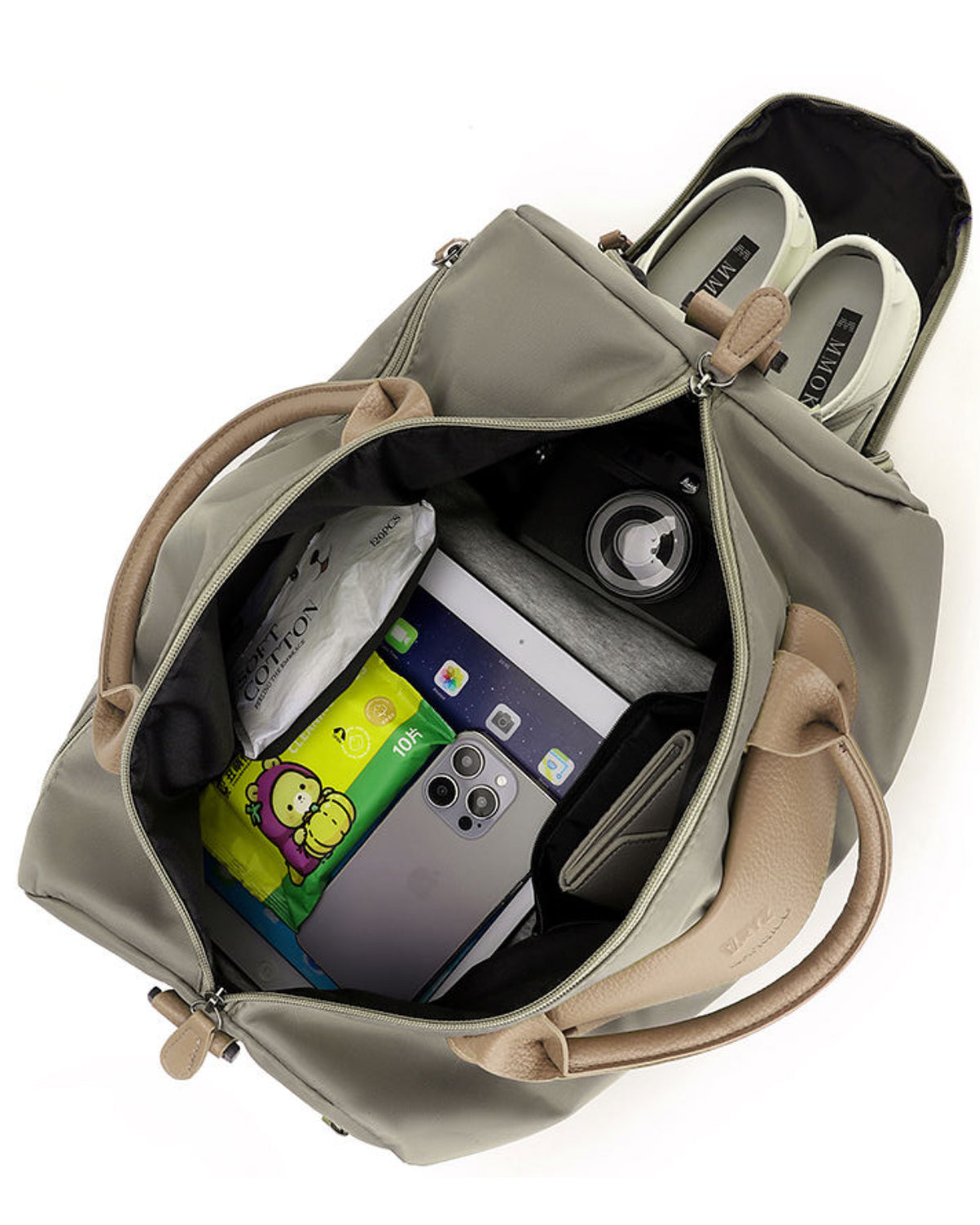 RYZ Active Bag - Carry All | Leather Series (BR)  | Premium Gym Bag | Luxury Travel Duffle