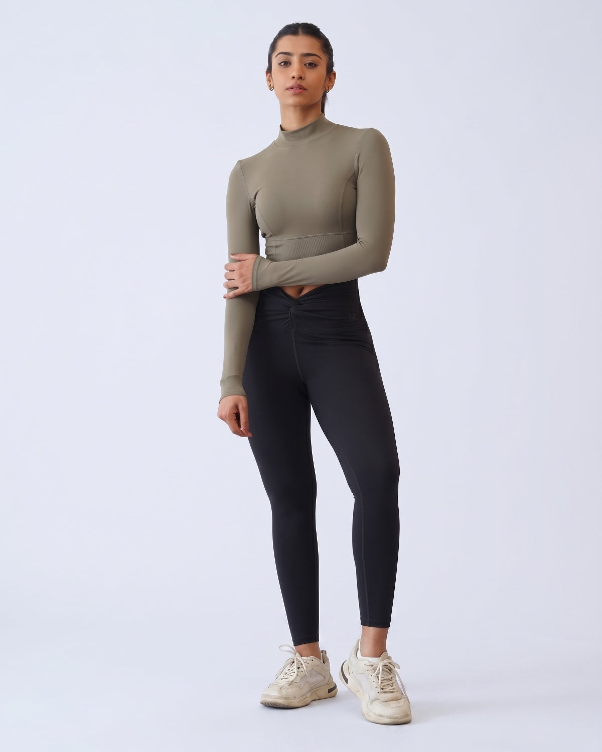 Original Swoosh Full-Sleeve Sports Top (Olive Green)