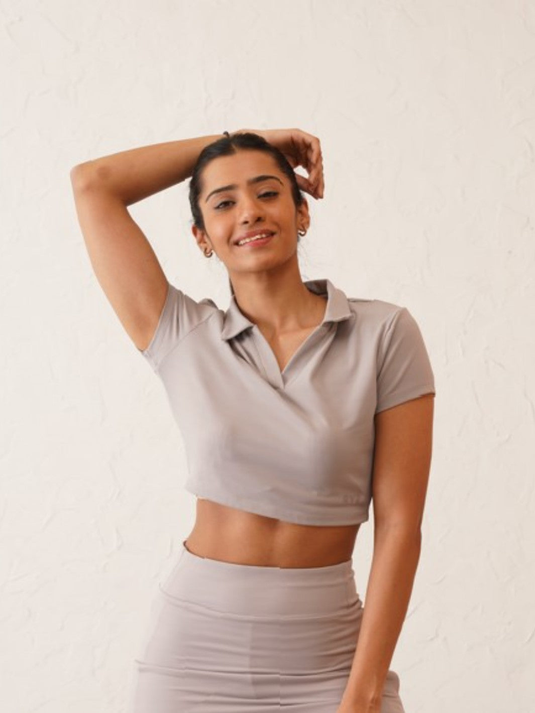 CORE Collar Crop  Polo Top (N) | Original Softretch®