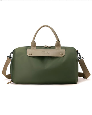 RYZ Active Carry-All leather-series gym and travel duffle bag in olive