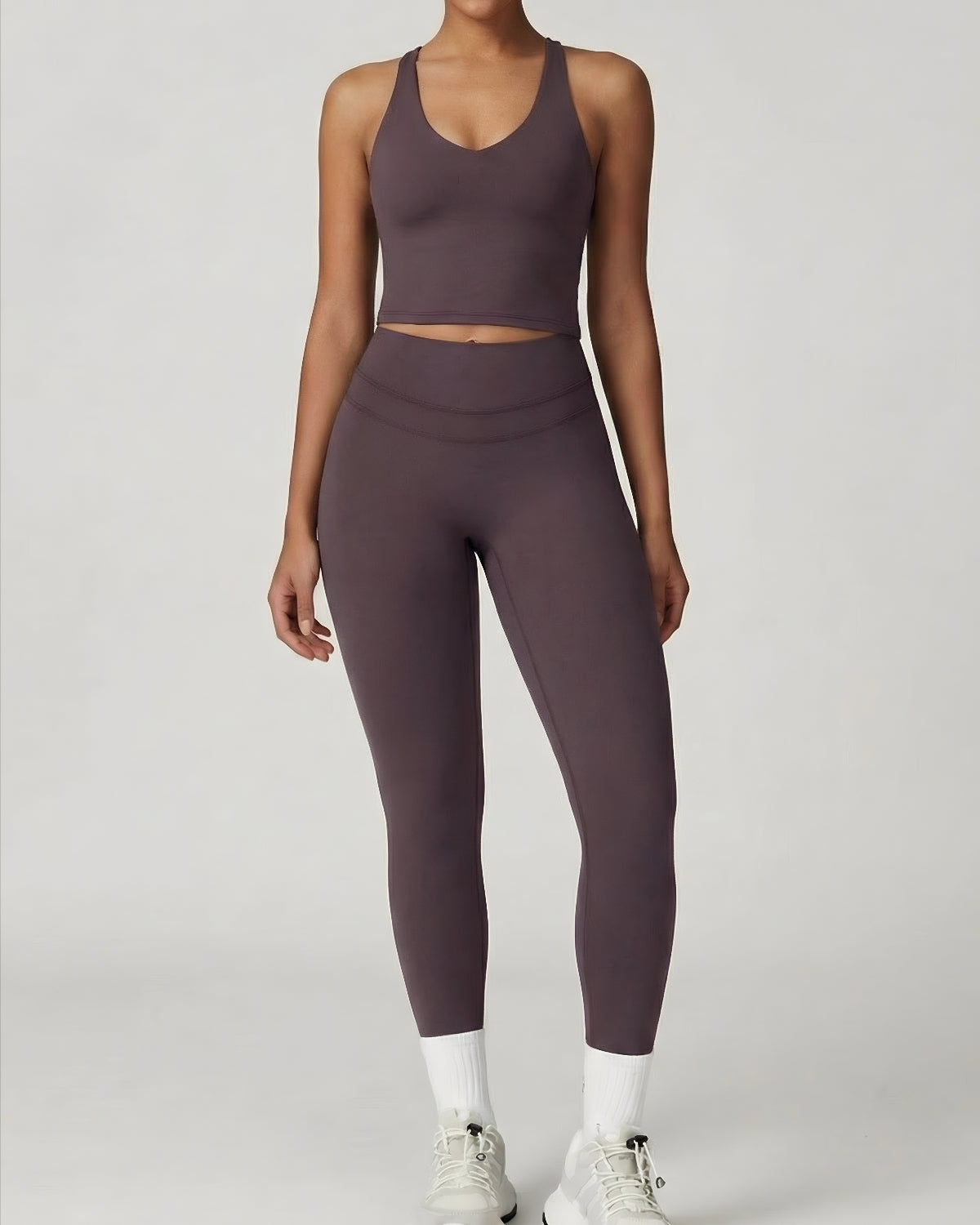 Core Sculpt Fit Tank | Adjustable Cross-Back | Removable Pads | Softretch® (purple)