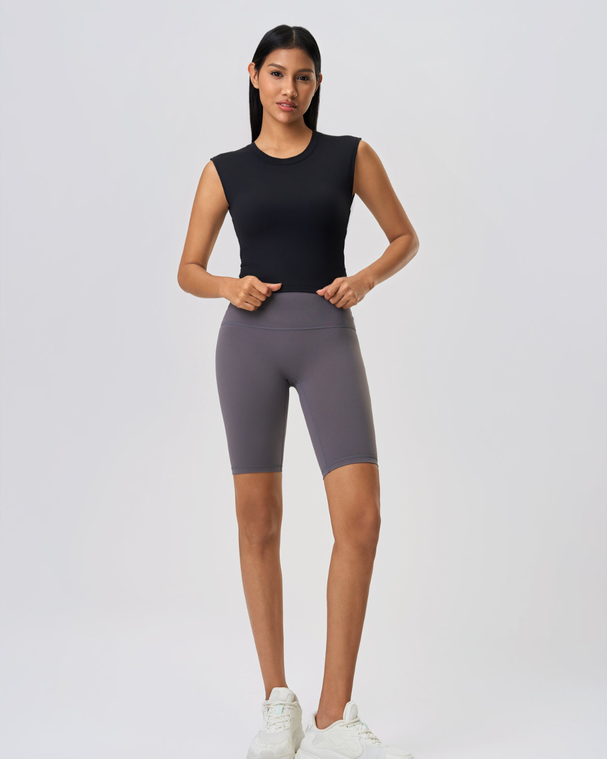 Original Swoosh Padded Knot Blot Flex Tank (B) | Open Back | Softretch® (Black)