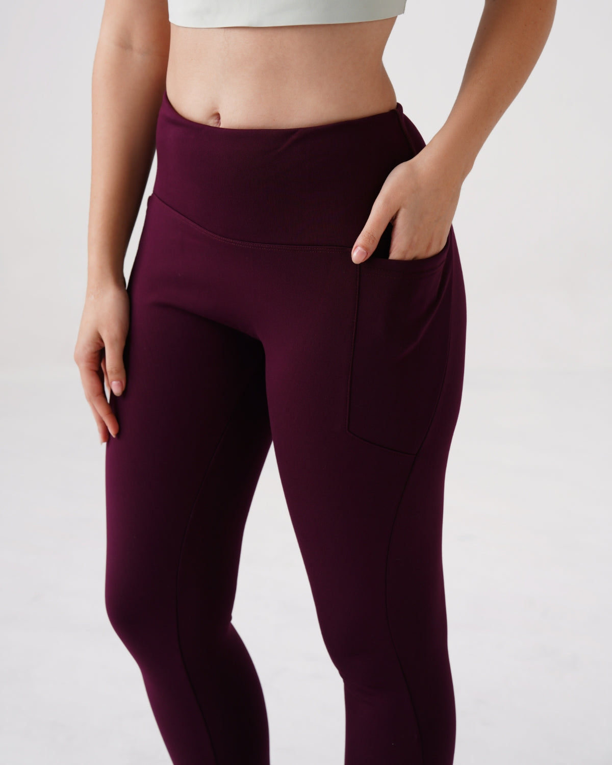Original Warm-strech Leggings with Pockets | Furry Warmth (WN)