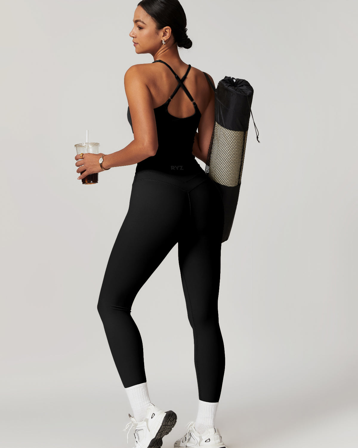 Core Sculpt Fit Leggings | No Front Seam | High Waist Sculpting | Softretch® (Black)