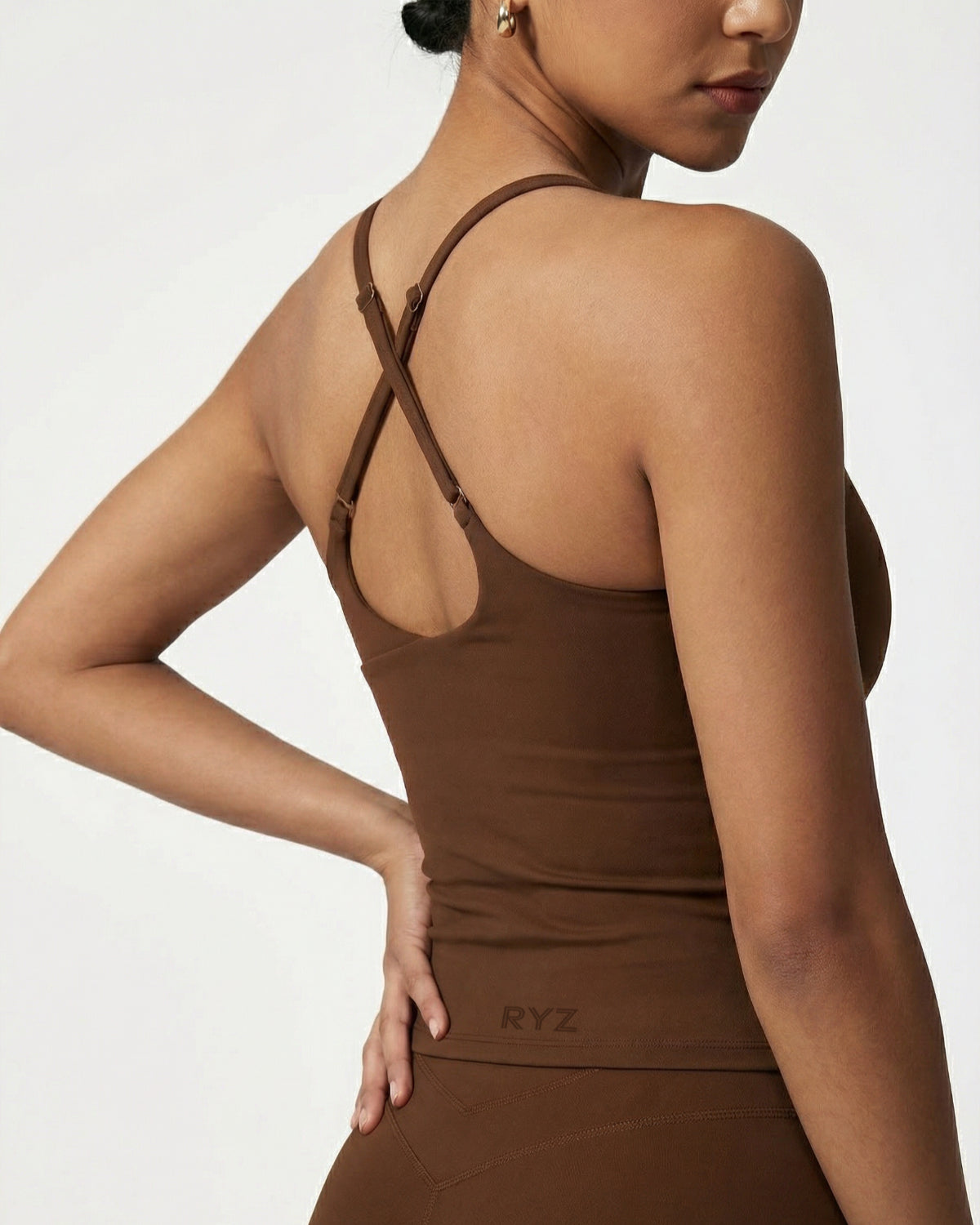 Core Sculpt Fit Tank | Adjustable Cross-Back | Removable Pads | Softretch®