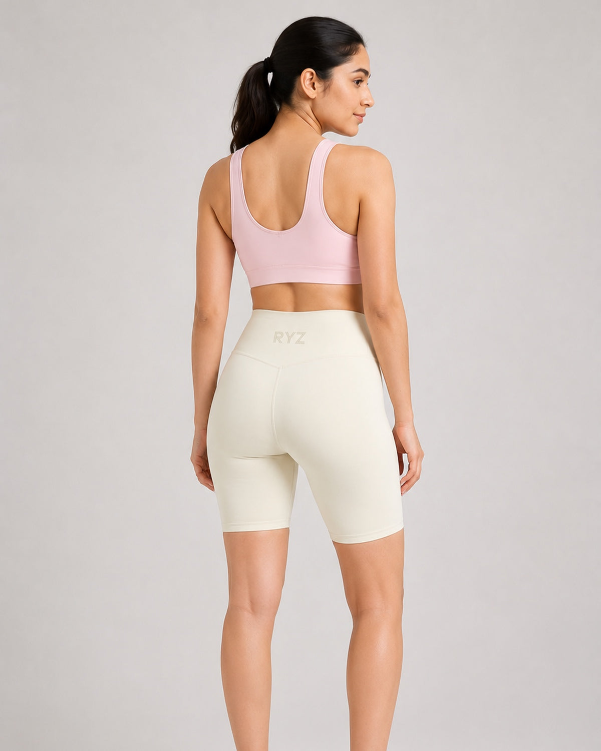 Core Sculpt Biker Shorts (Ivory)