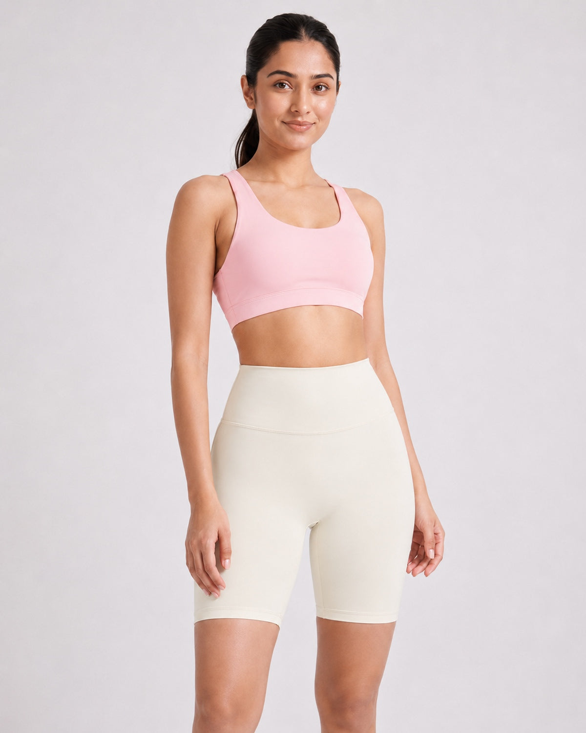 Core Sculpt Biker Shorts (Ivory)