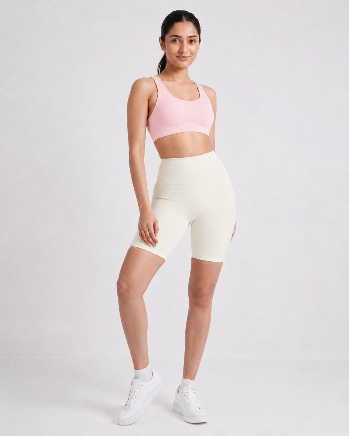 Core Sculpt Biker Shorts (Ivory)