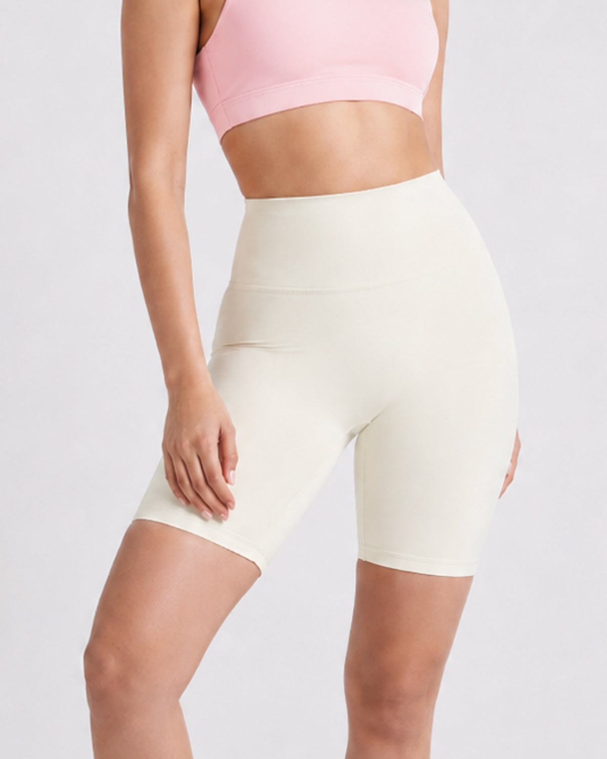 Core Sculpt Biker Shorts (Ivory)