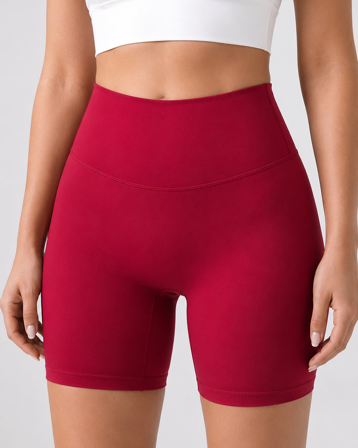 Core Sculpt Biker Shorts (Red)