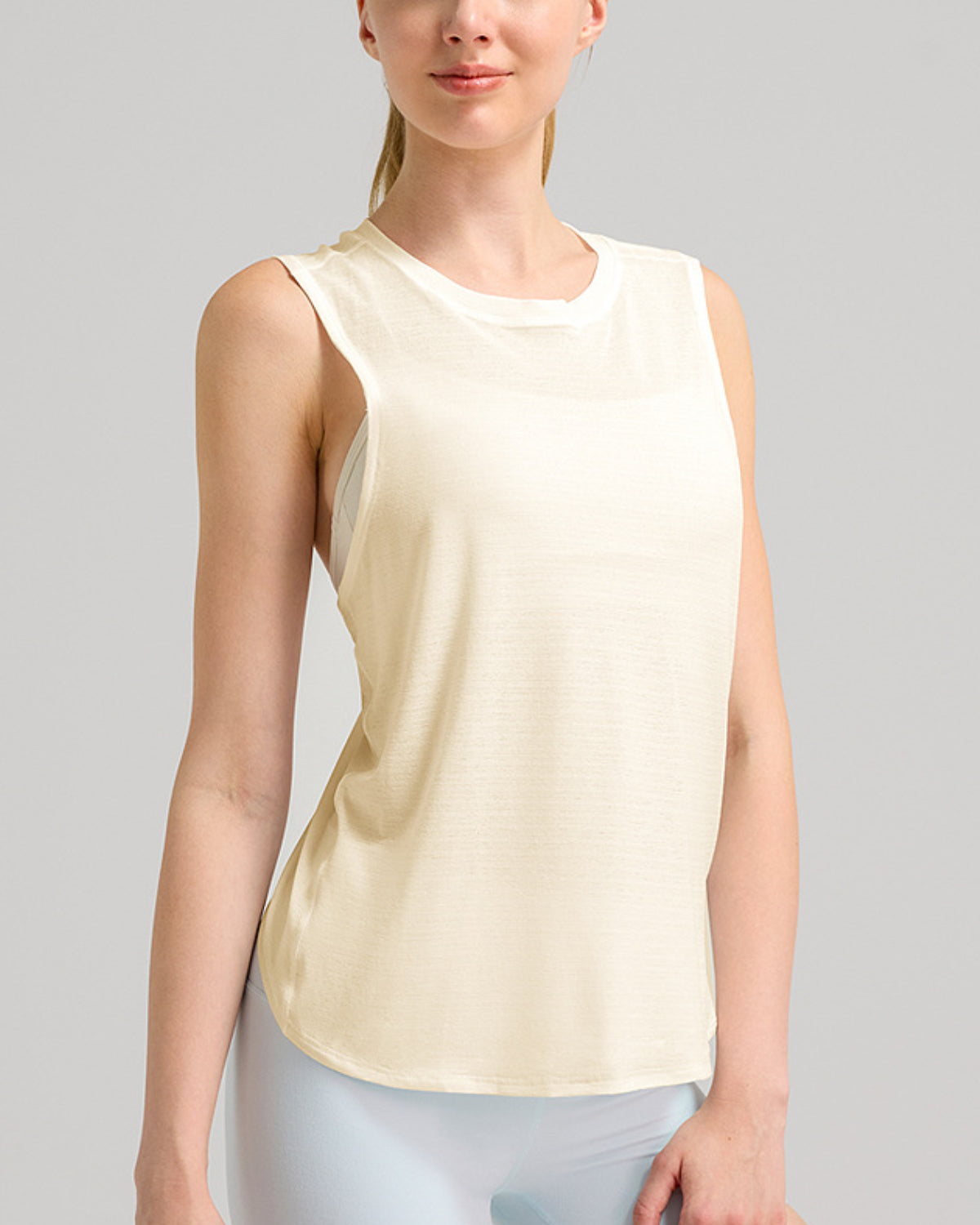 Swoosh Air Over Top | Open Back Breathable Workout Tank | Lightweight Activewear (Yellow)