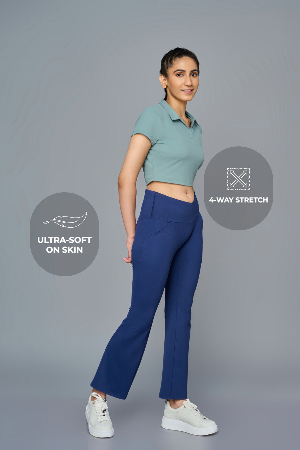 Swoosh Boot Cut Flair Pants (NV) | Original Softretch®