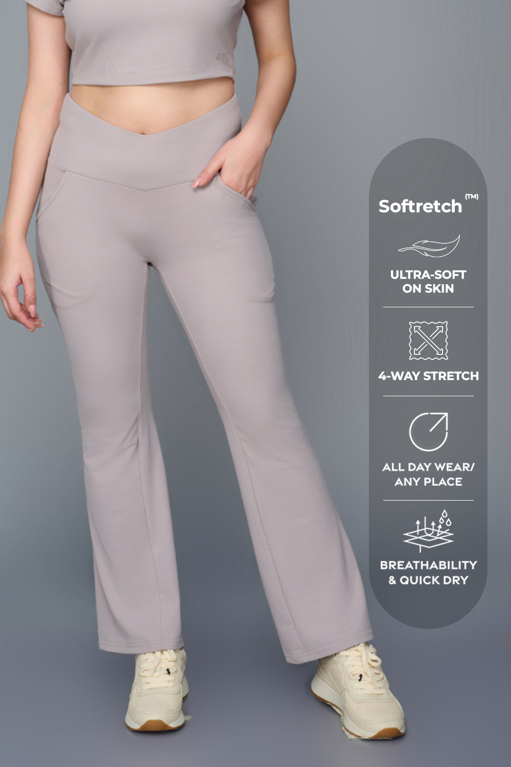 Swoosh Boot Cut Flair Pants (NV) | Original Softretch®