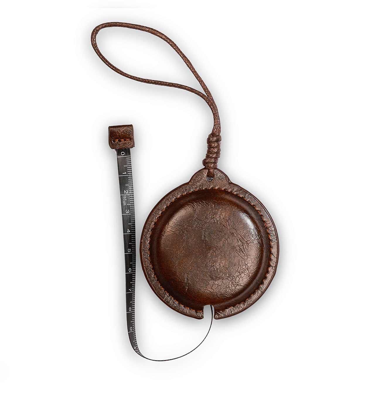 Premium Leather Coated Measuring Tape for Body Measurements – Auto Lock, Retractable, 150 cm / 60 (BROWN)
